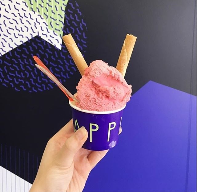Our gelato is happiness in a cup. @melissayeap_ thanks for stopping by to get your sweet fix. #gelato #sorbet #sweet #treat #sweetfix #happiness #delicious #yum #tasty #7apples #StKilda
