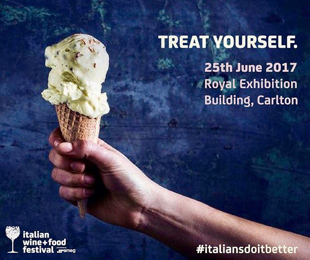 Not long now!!! 2017 Italian wine + food festival. 25th June at The Royal Exhibition Building, Cartlon. Tickets still available. Make sure you come by and say hi. #italiansdoitbetter#italianwinefoodfestival#7applesgelato#7applesgelatocart#gelato