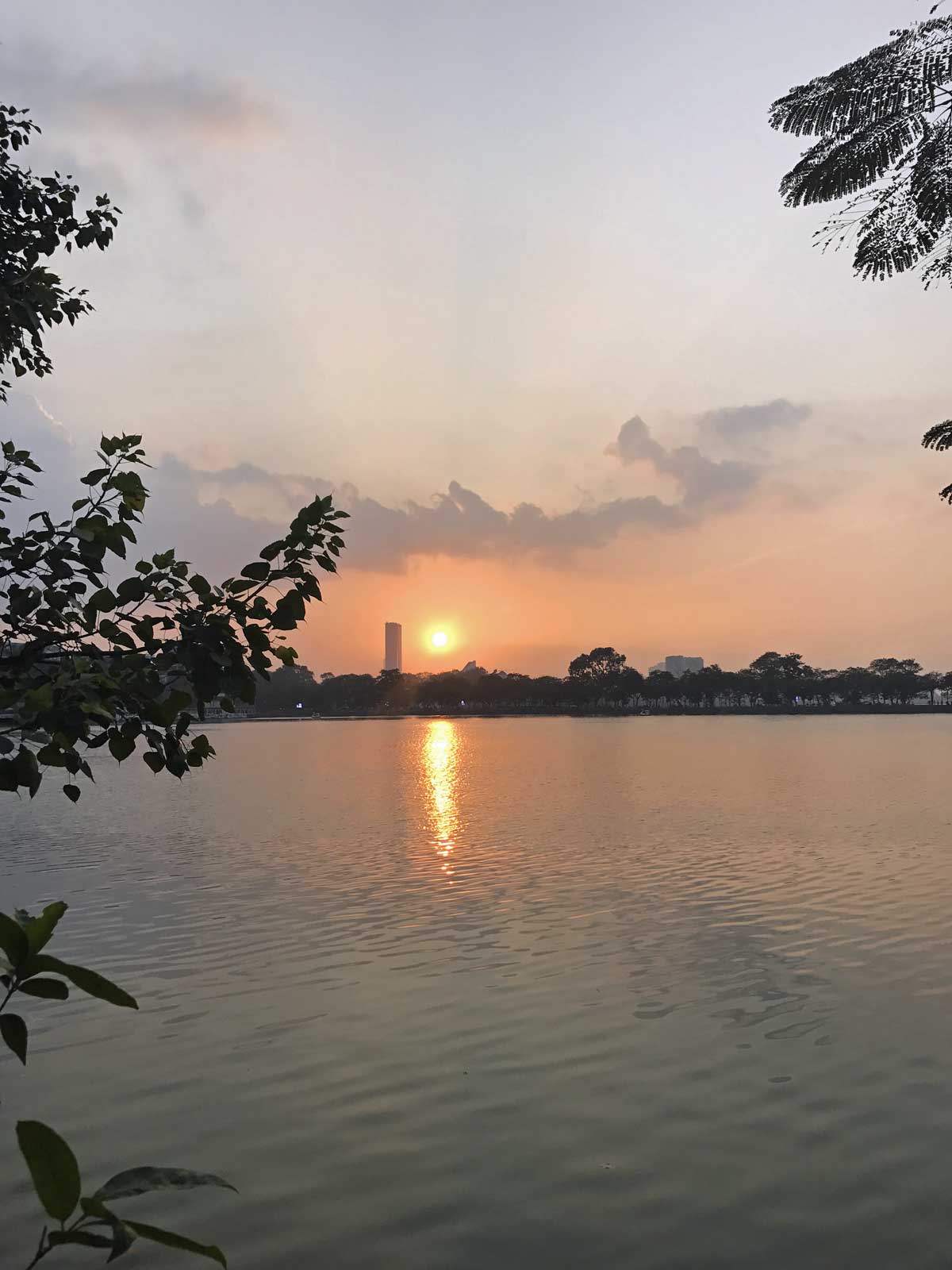 Sunset over "hipster hanoi' as seen from Standing Bar, my favorite craft beer bar in the city.