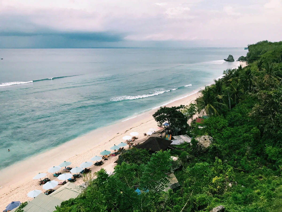 Padang Padang Beach: fun fact, Eat Pray Love was filmed here. Sammy and I walked out of the theater after "eat", but apparently Julia Roberts prayed or loved here.