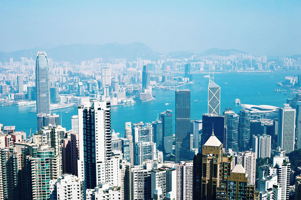 That breathtaking Hong Kong skyline. I'm happy to report the tram to the top is wheelchair accessible.