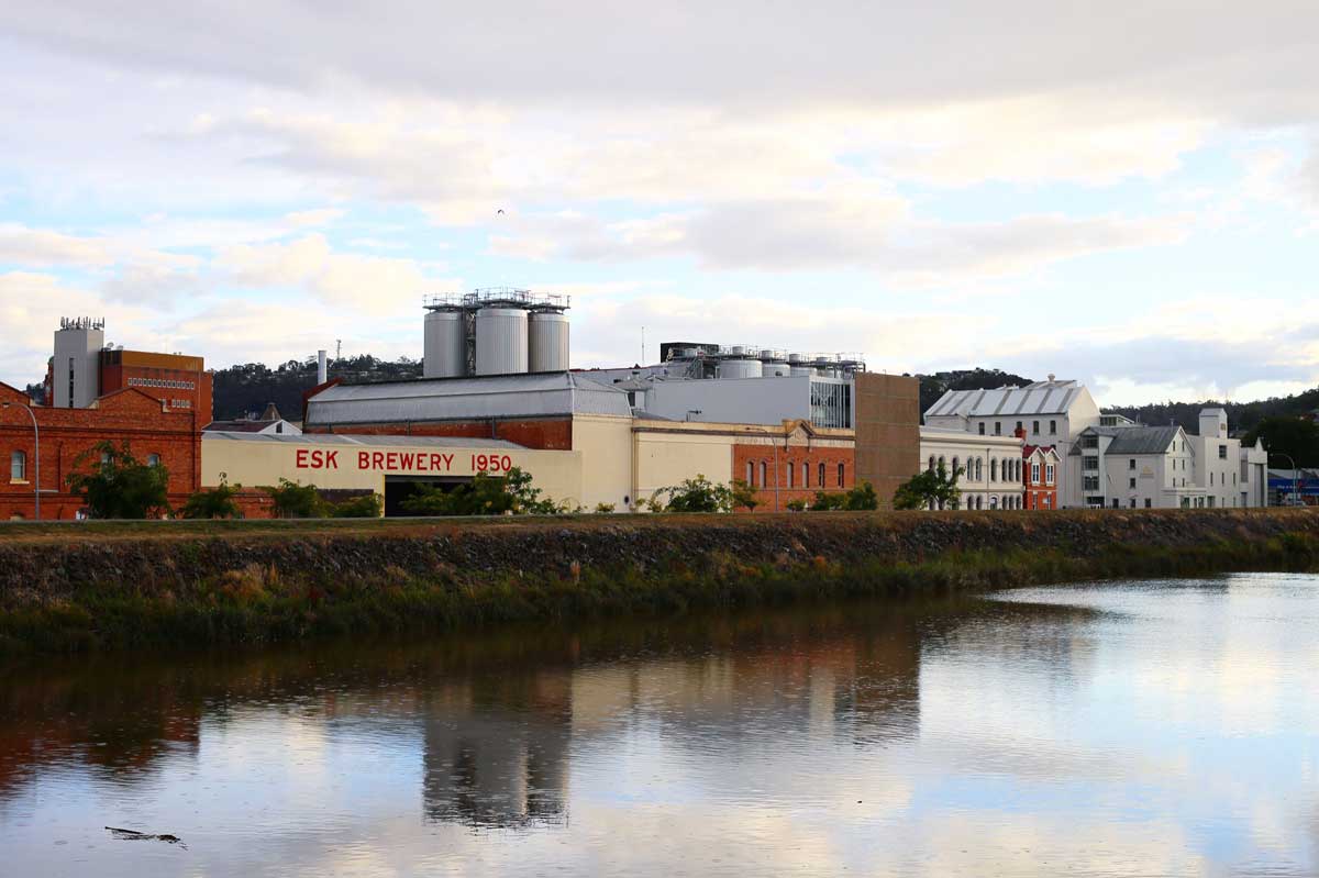View from my hostel in Lonnie seemed like a good omen. This whole row of buildings belongs to Boags, Lonnie's oldest and largest brewery.