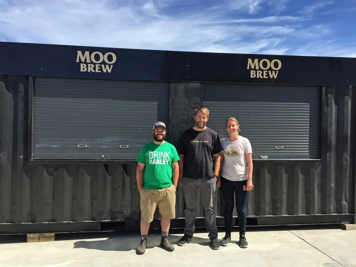 Matt, Dave, and I at Moo Brew.