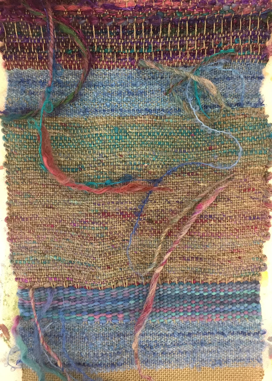 student work sample, Weaving 101, Textile Arts Center, 2018
