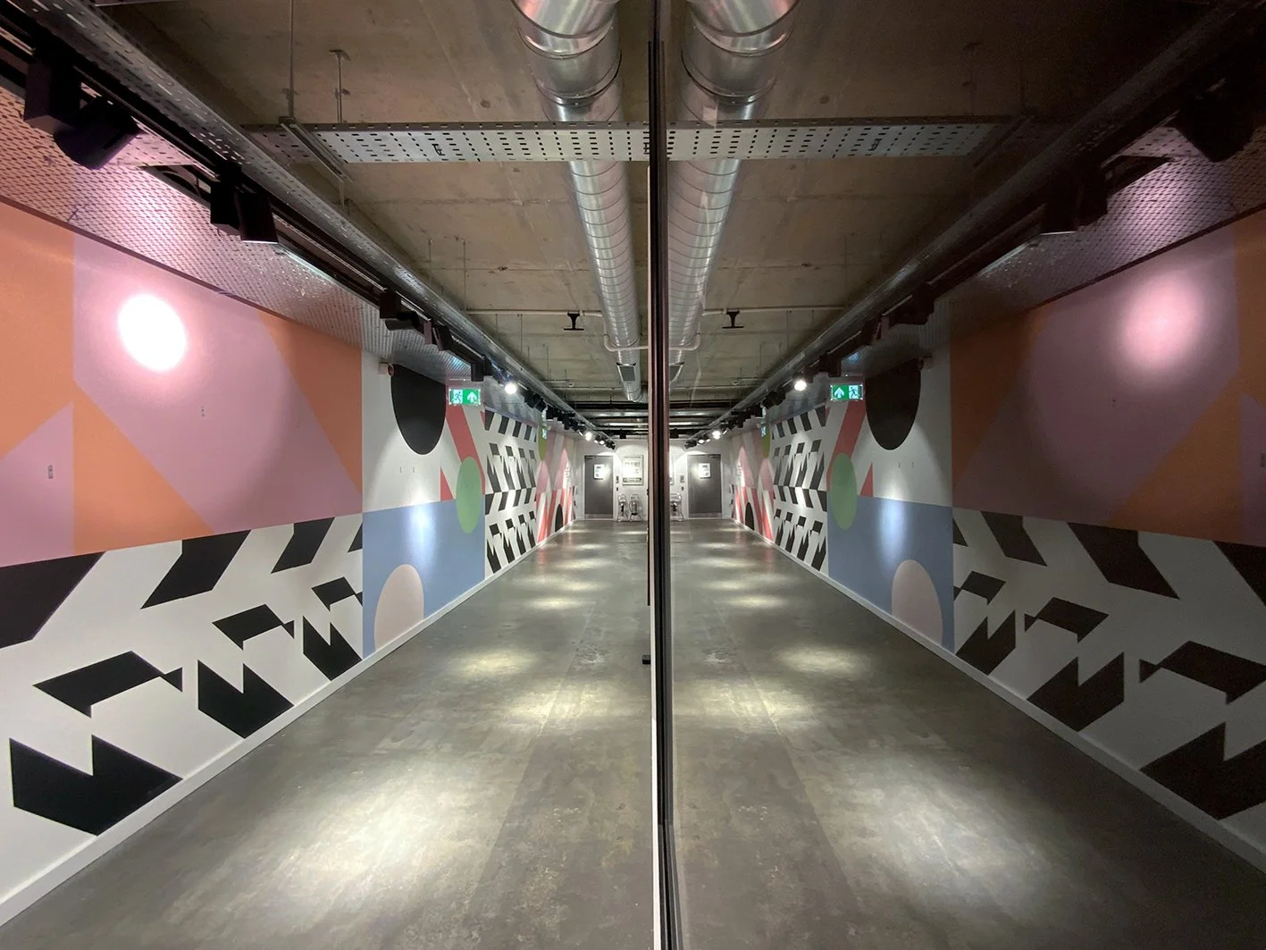 Image of large bespoke artwork mural by graphic artist Katy Binks