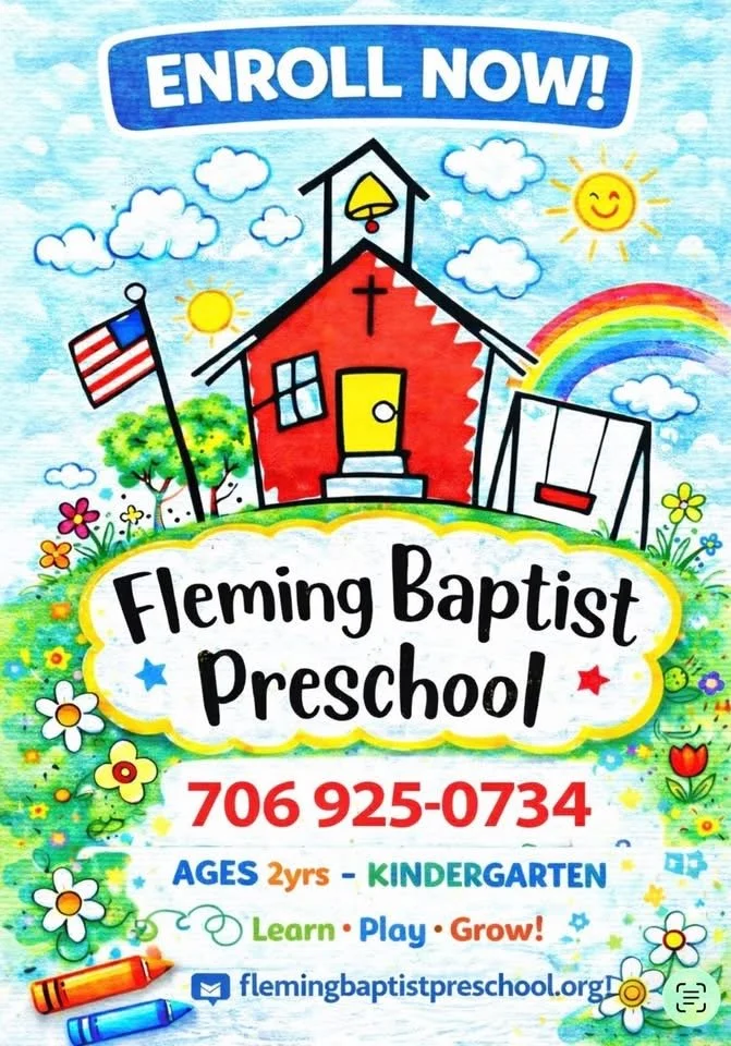 Fleming Baptist Preschool Starts 9am-1pm