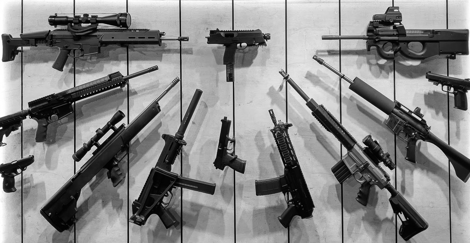 Firearms can be oriented at any angle.