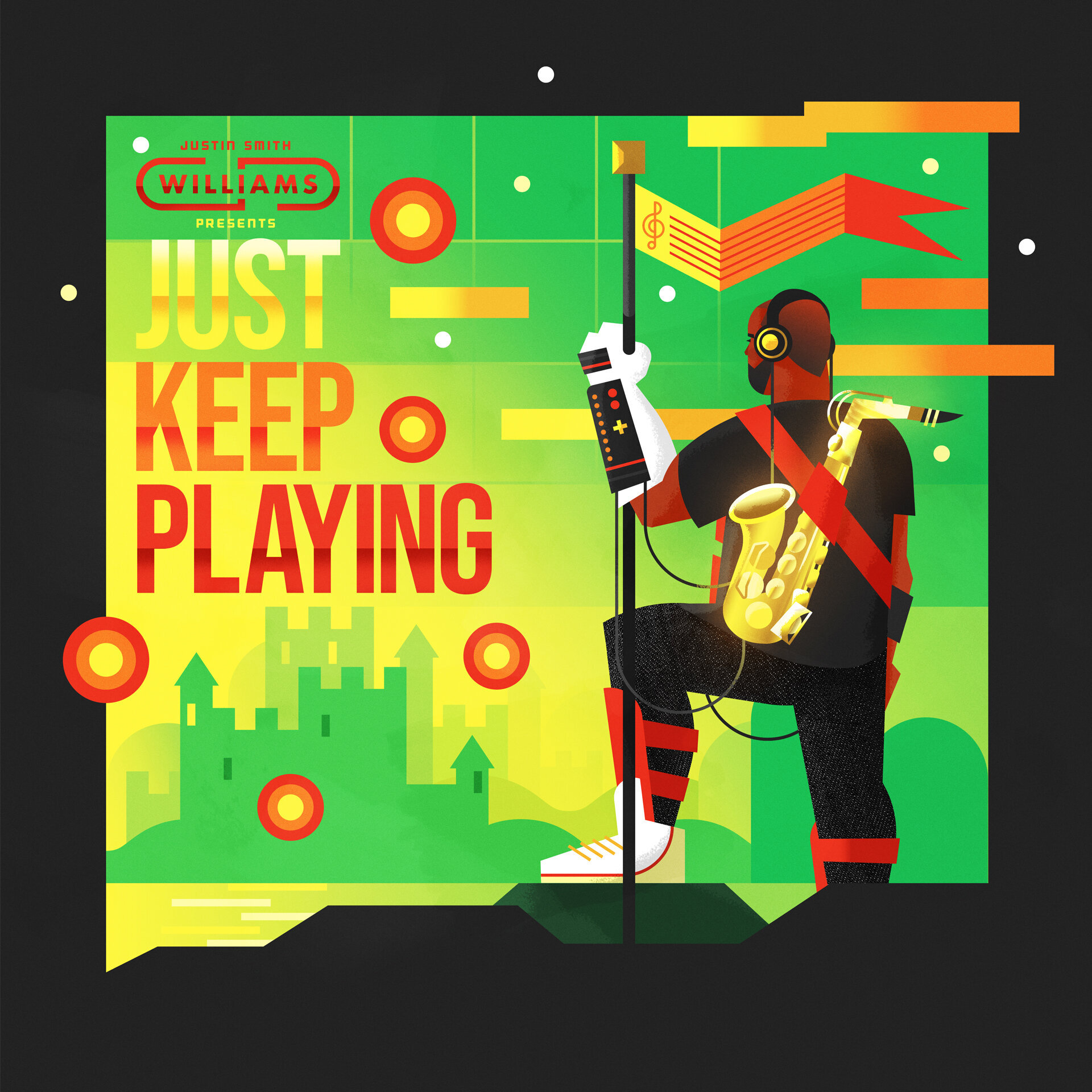   “Just Keep Playing”  Album art for Justin Smith Williams | 2020 Release | Client Work -  Illustration  /  Merch Design  