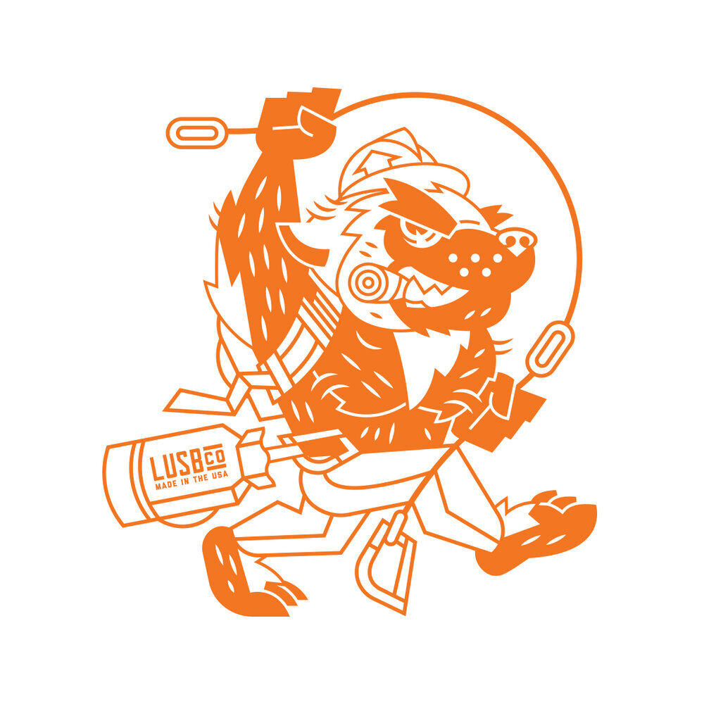   “Wando the Wolverine”  Mascot illustration for The Last US Bag Co. | 2020 | Client Work -  Merchandise Design  