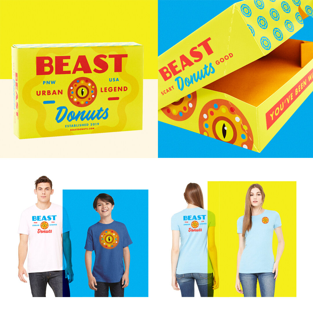   “Beast Donuts”  Concept with Corwin Beverage    | 2019 | Client Work -  Logos and Branding  /  Illustration  