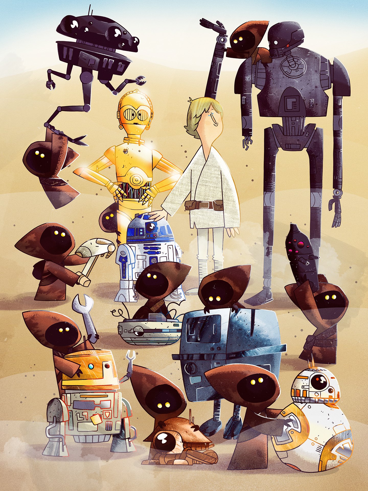   “The Droids You’re Looking For”  | Collab with  Mister Hope  for Star Wars Day! | 2019 |  Illustration   