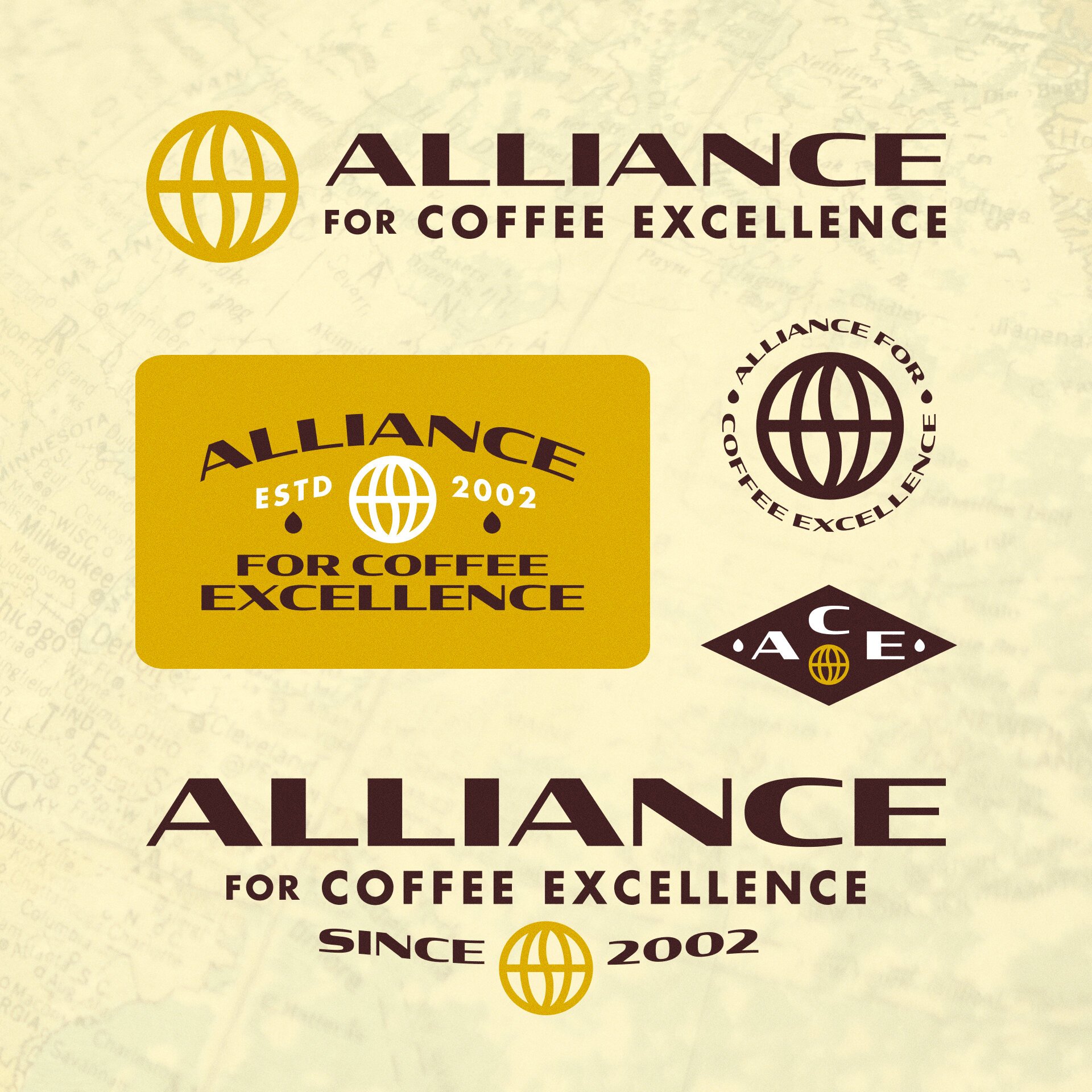   “Alliance for Coffee Excellence”  Branding   | 2020 | Client Work -  Logos and Branding  