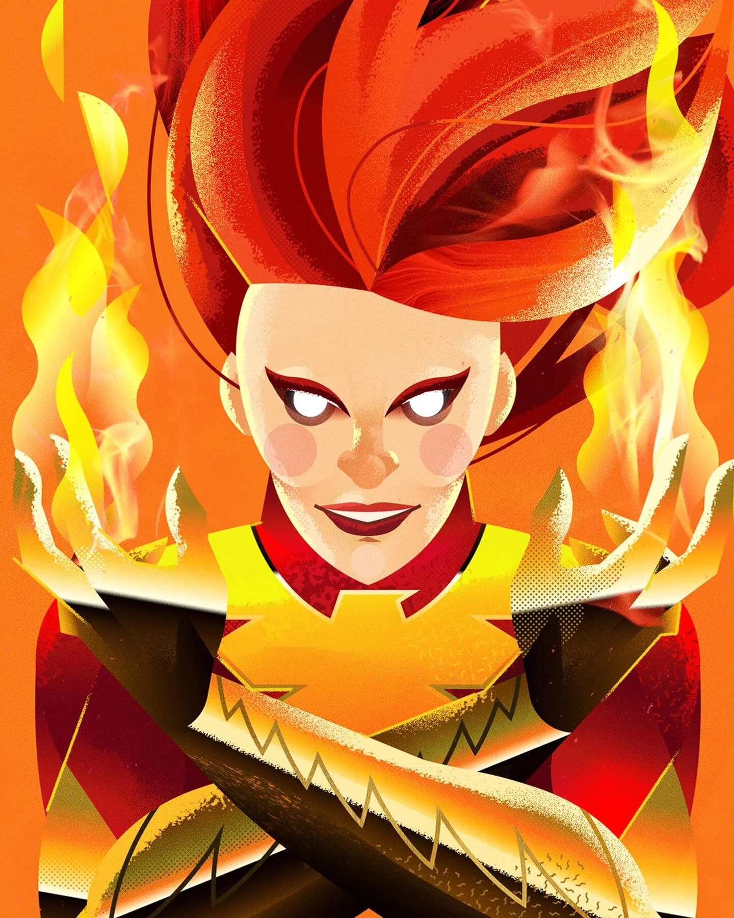 THE DARK PHOENIX SAGA - What if #JeanGrey and the #Phoenix force lose their grip on reality? #TodayInMarvelHistory the Dark Phoenix is born, the saga begins — and the game changes.
❌🔥
(Stay tuned for a New Mutant, and the 50th illustration in