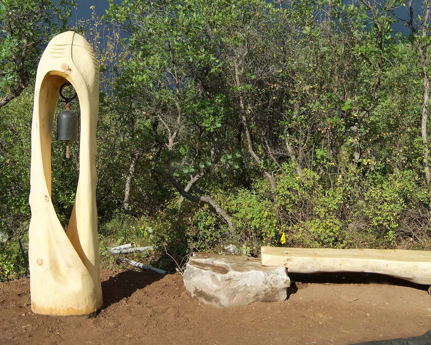 "Zen Garden" Bell tower and bench memorial garden