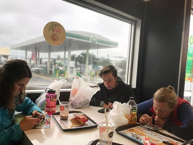 Day 47: Taumarunui 0 Day. After being in the forest for 4-5 days with limited phone service, we all have social media to catch up on and update, people to get a hold of, and podcasts to download on the free wifi at McDonalds.