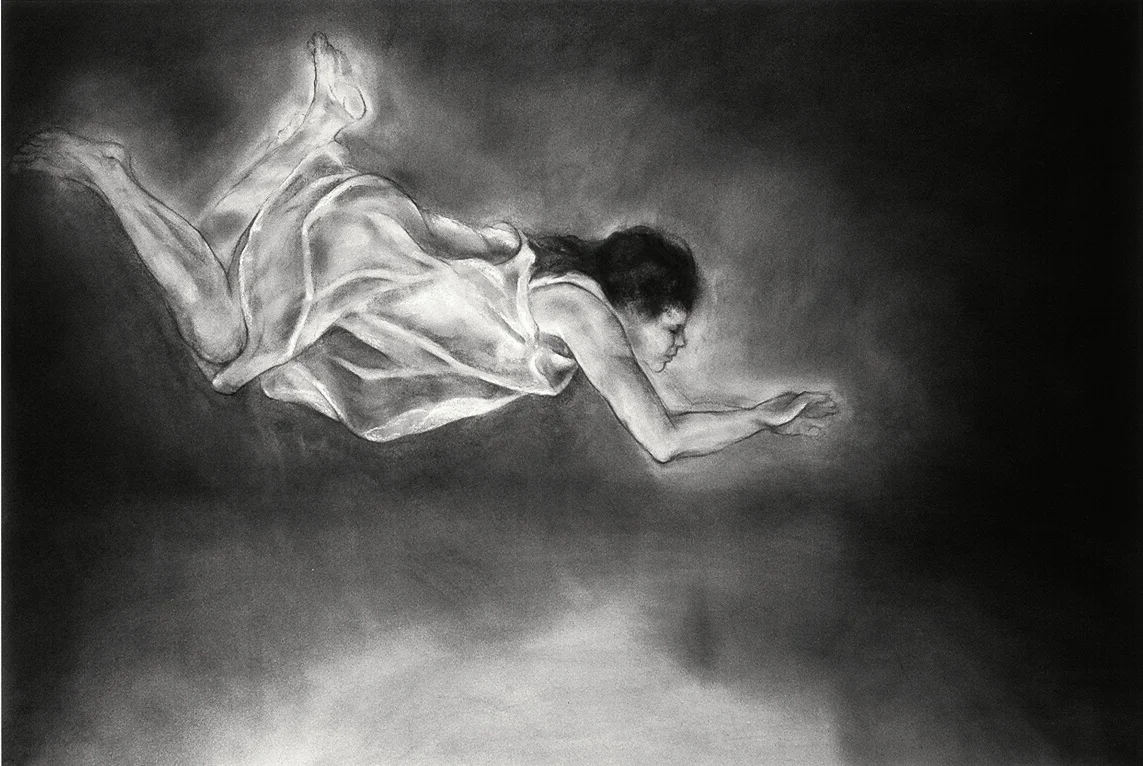 Downward, chalk pastel on paper, 2006.JPG