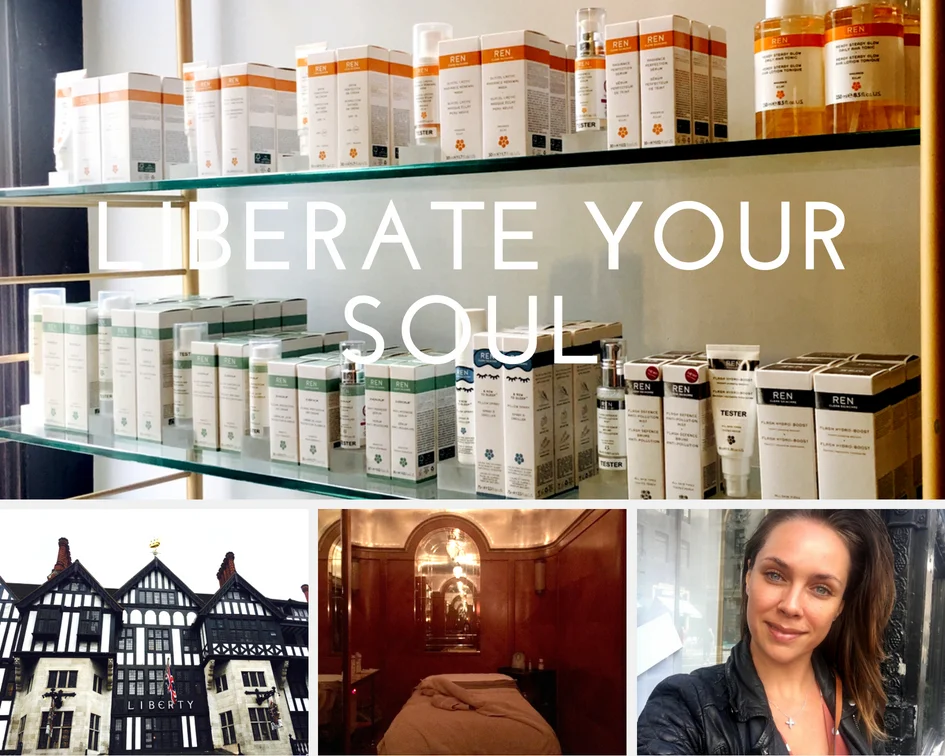 The gorgeous Queen Mary Treatment room and a picture of my glowing hydrated skin straight after the facial. Lara Jean loves Ren xx