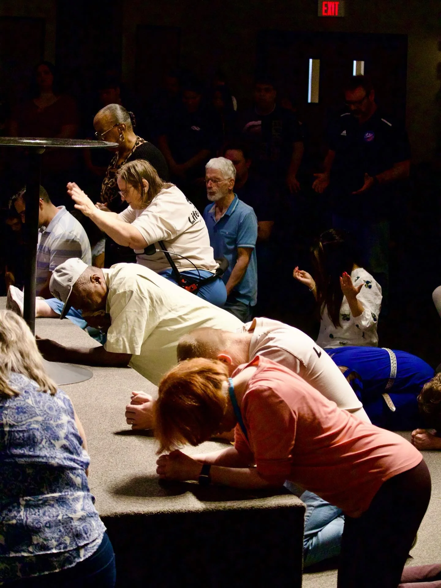 There is something beautiful about the altar. We took the time this morning to trade there. Ashes for beauty. Heaviness for praise. Grief for joy. We never leave the same.

Grateful for what God is doing in our church family.

&mdash;&mdash;&mdash;
?