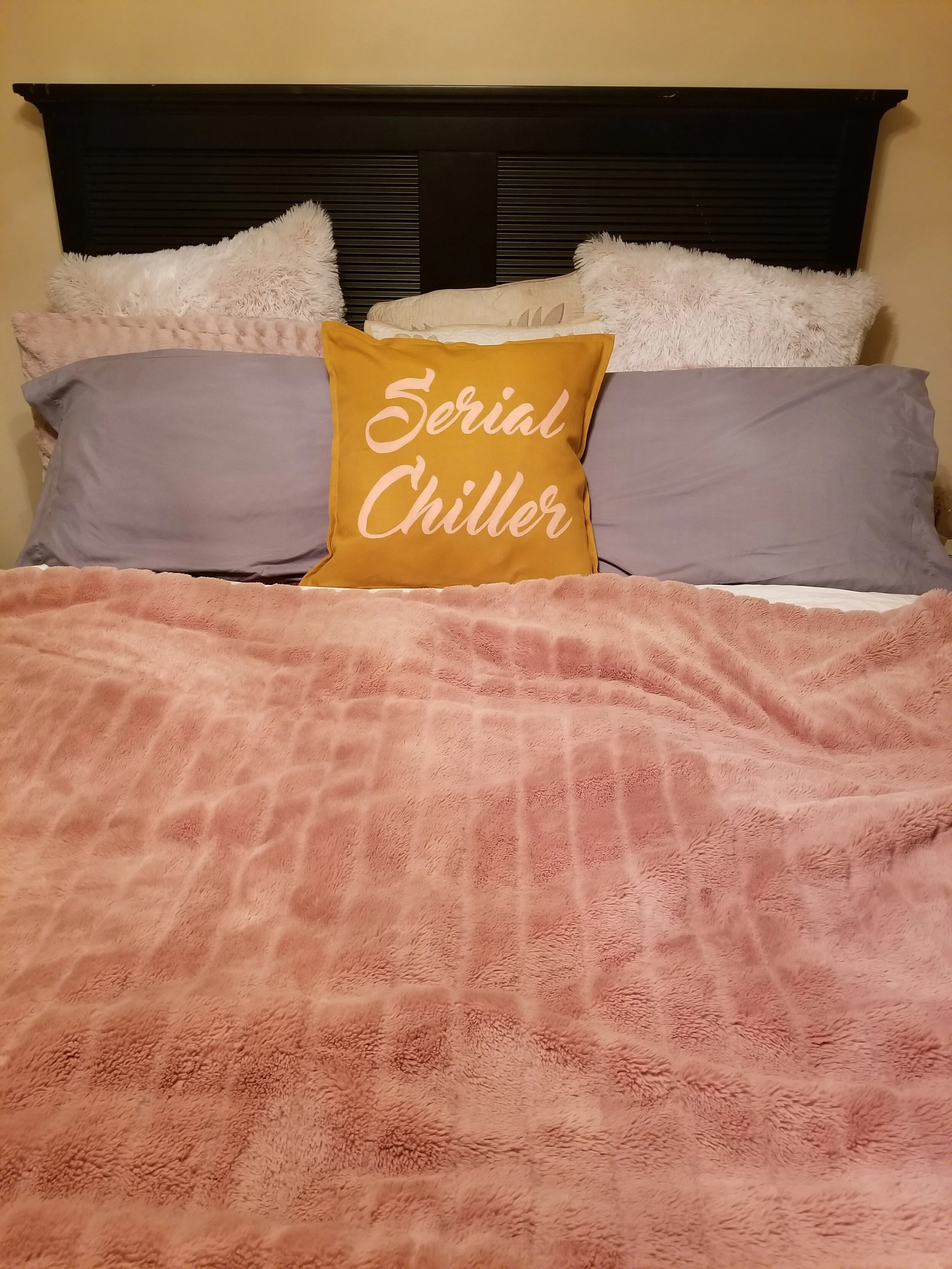 Serial Chiller Mustard Yellow Throw Pillow