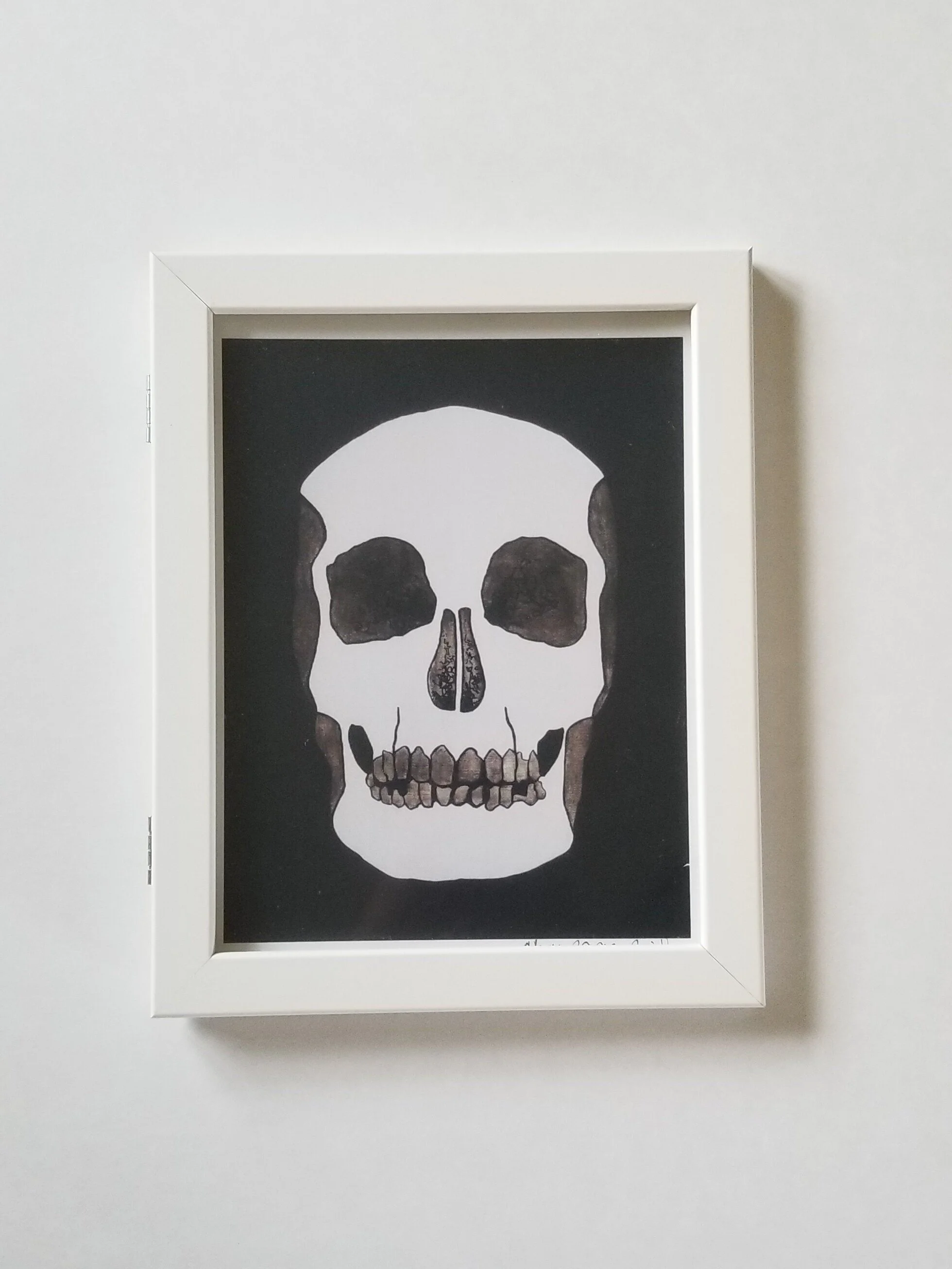 Grey Skull Art Print