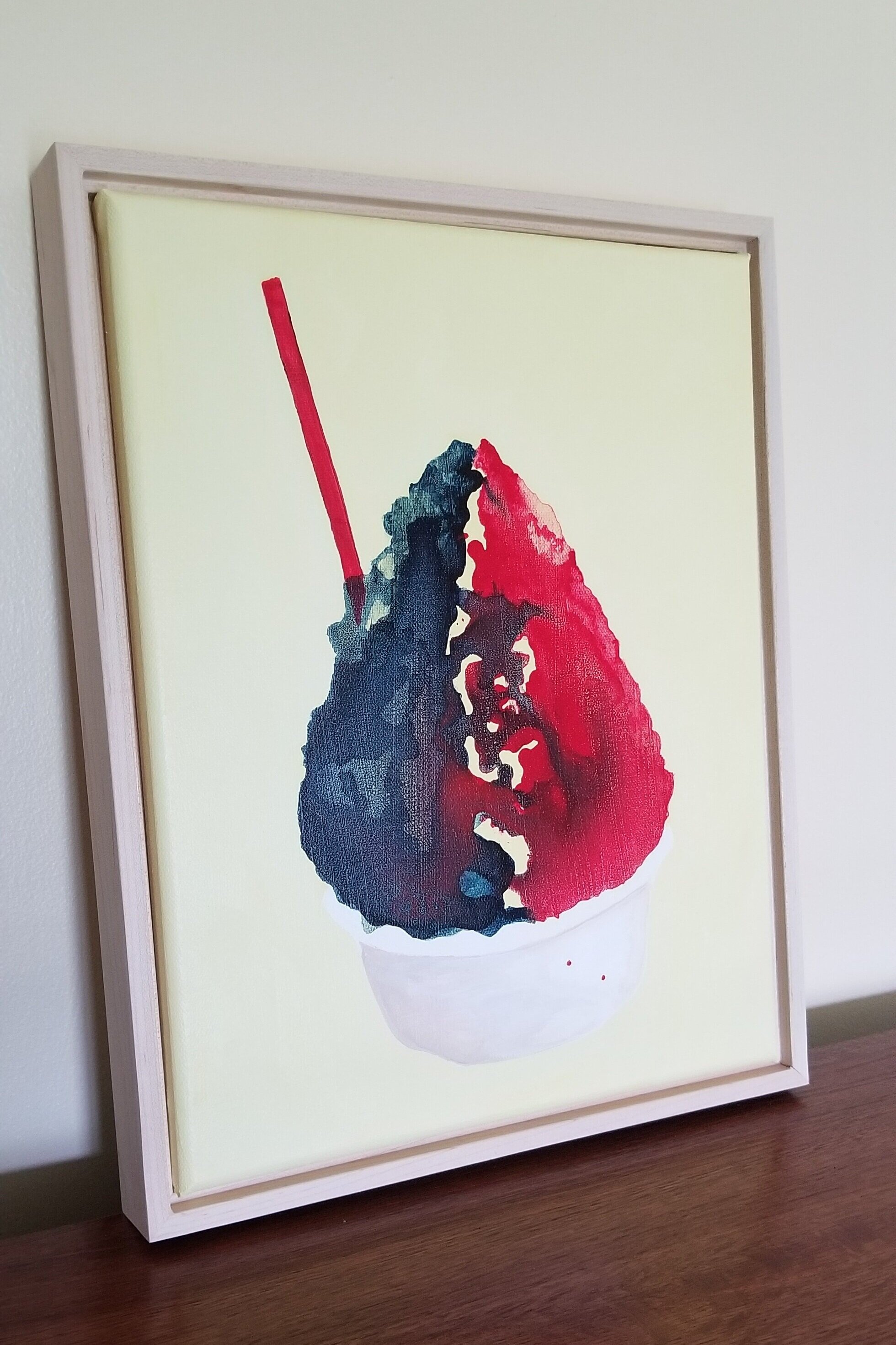 Left+view+strawberry+pineapple+shave+ice+painting+on+bookshelf.jpg
