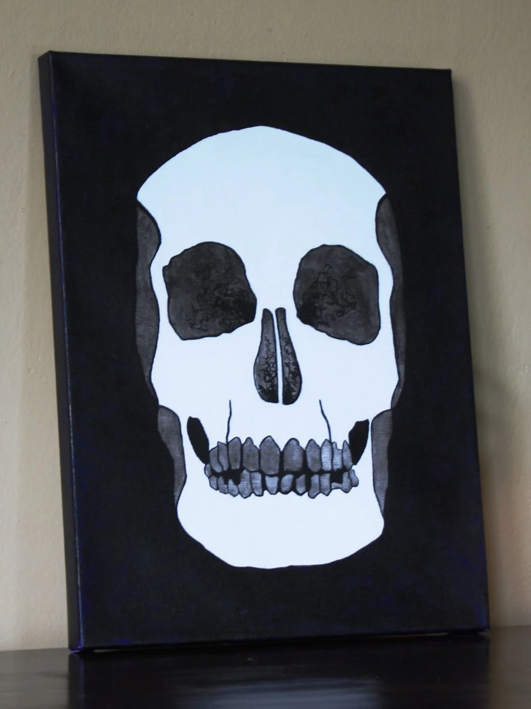 White Skull Original Painting