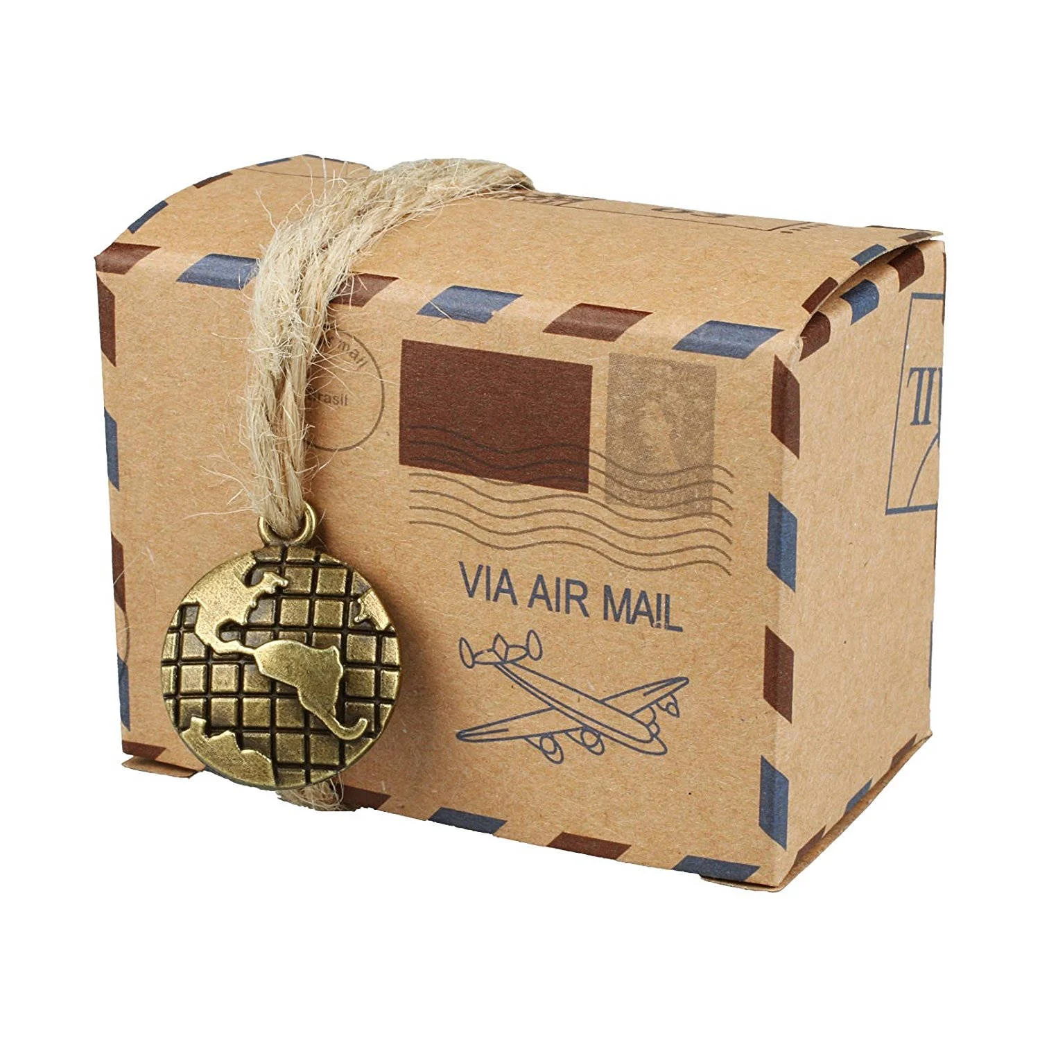 airmail favor box, compass favor box, world globe favor box, airplane favor box