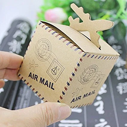envelope post favor, vintage favor box, airmail favor box, compass favor box, world globe favor box, airplane favor box