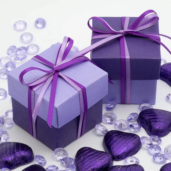 2x2 " Purple/ Lavender favor box
