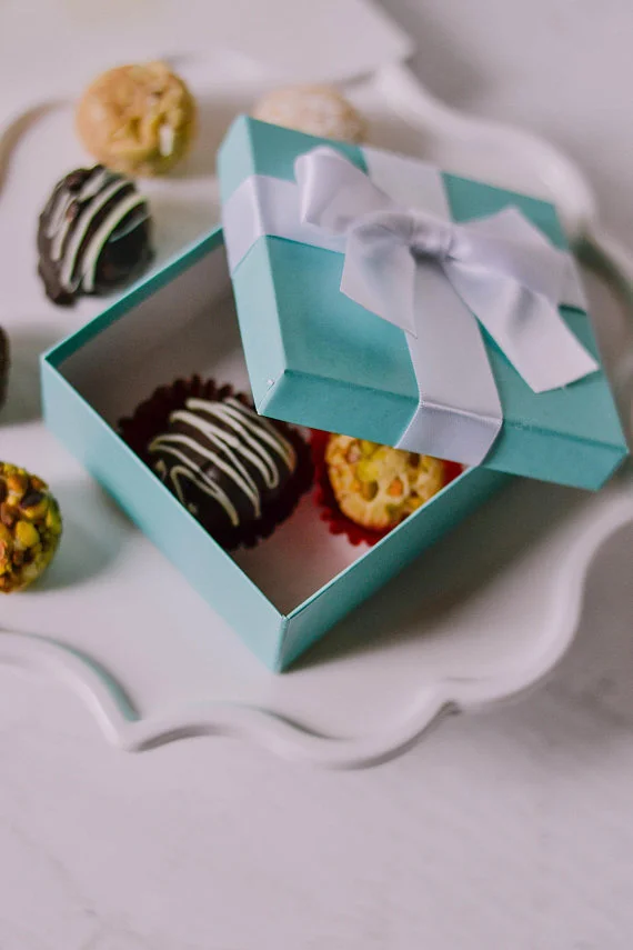 Wedding gift box ideas aqua blue