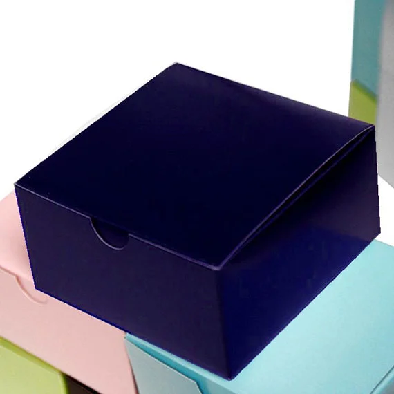 25 Large Navy blue or Gold Box 4"x4"x2 inches