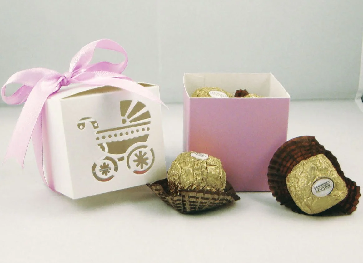 Light Pink Baby shower Favor Box