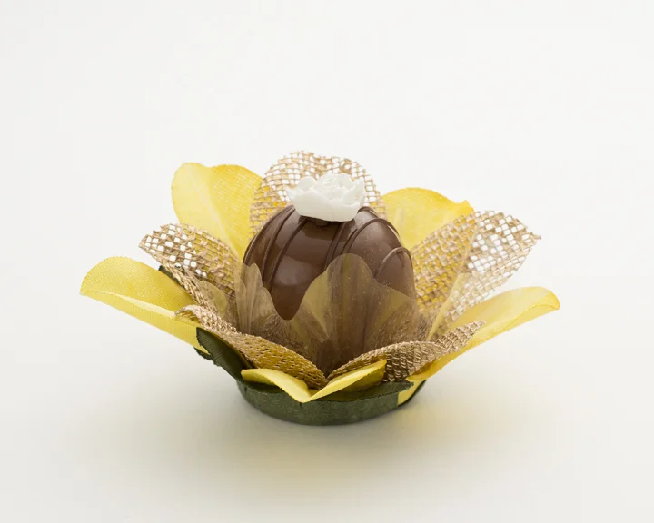 yellow & Gold hibiscus flower truffle Wrapper