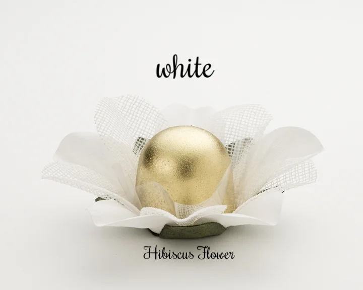 White hibiscus flower truffle Wrapper