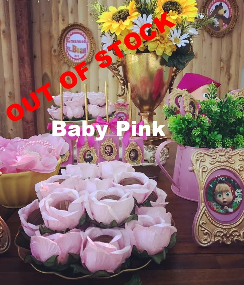 soft pink truffle wrappers