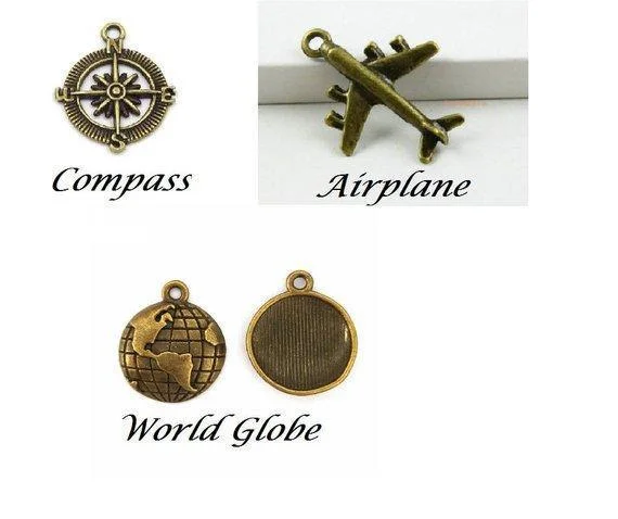 rustic wedding kraft matchworld box and compass pendant