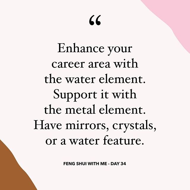 Today, we explore the Career area. Maybe this slow time is a good opportunity to plan a career change? If you&rsquo;re in this situation, here&rsquo;s what you can do to strengthen this area of your life. ☯️
.
.
If you live in a house, the Northern p