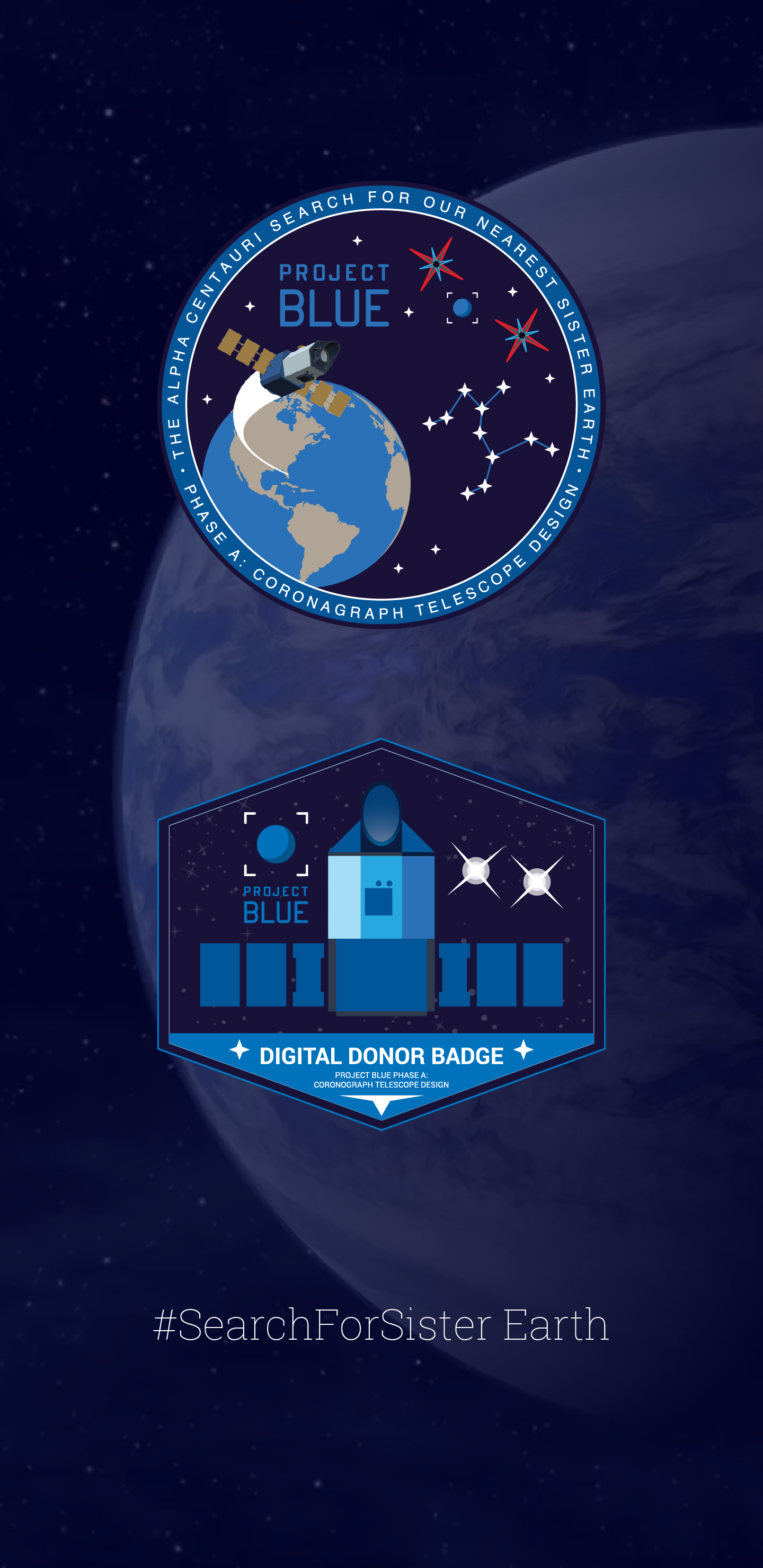 Project Blue Digital Donor Badge Mobile Wallpaper