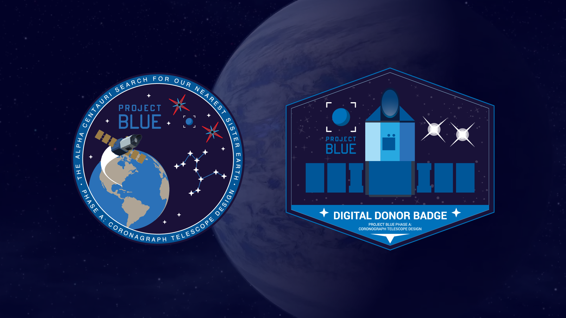 Project Blue Digital Donor Badge Widescreen Wallpaper