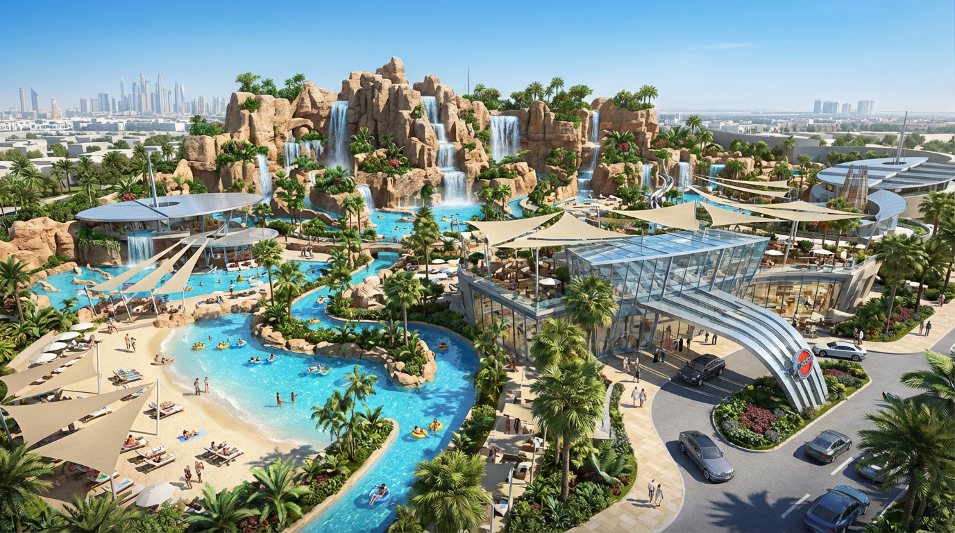Firefly_Gemini Flash_Water Park in Dubai. Make photo realistic image 828813.png