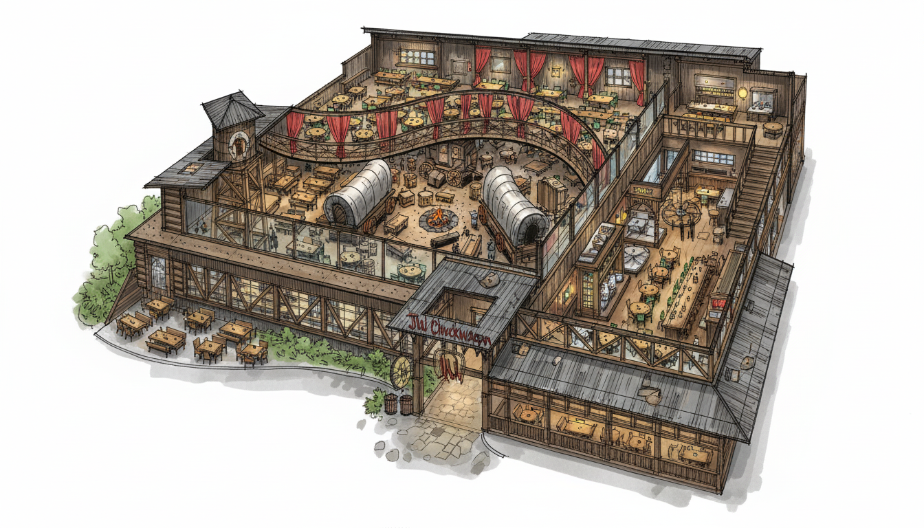 Firefly_cut away view into acheck wagon western themed dinner theater. re-render photo real b 854751.png