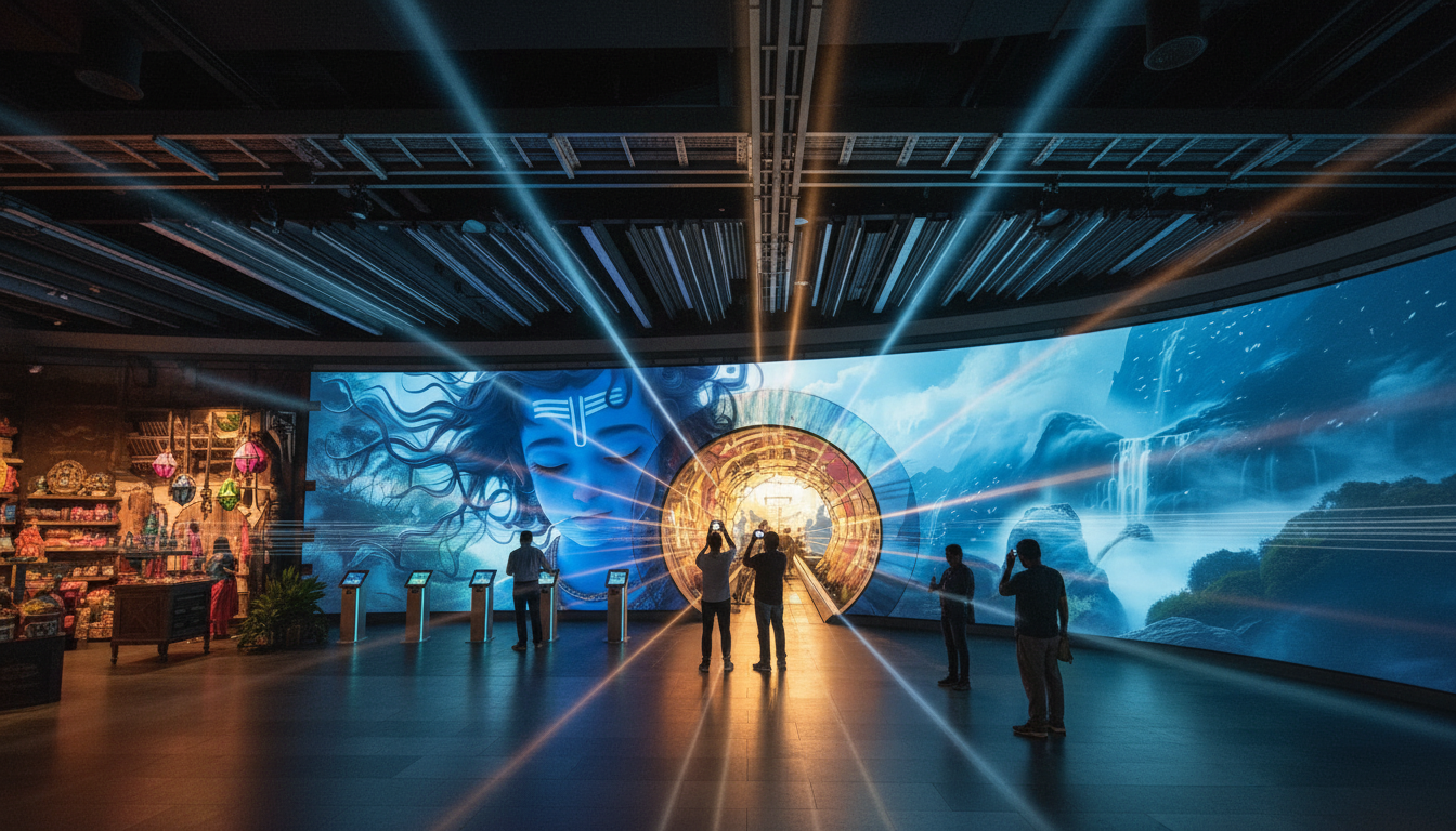 Firefly_Gemini Flash_make a dramatic photo realistic view of this theme park attraction entry in india   542034.png