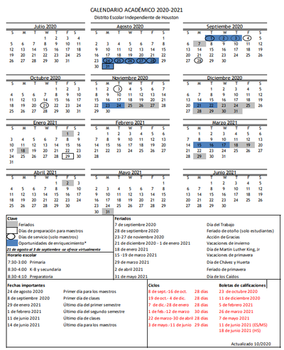 Hisd 2022 Calendar Updates To Hisd Calendar — Heights High School
