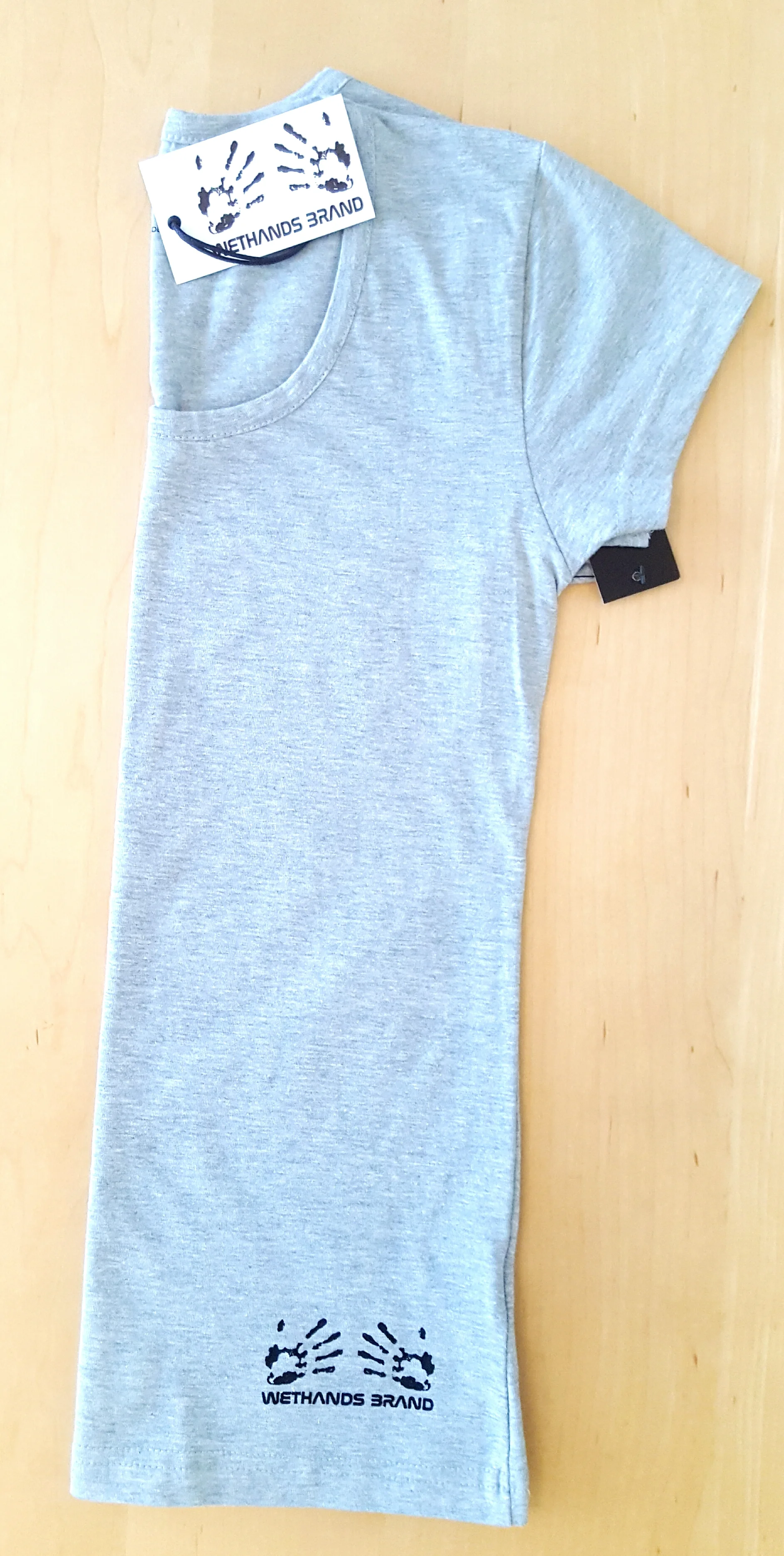 LADIES ACTIVE WEAR LOGO T GRAY