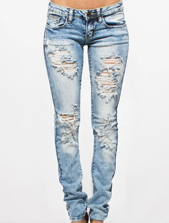wholesale womens light blue washed denim mid rise distressed destroyed skinny jeans.JPG