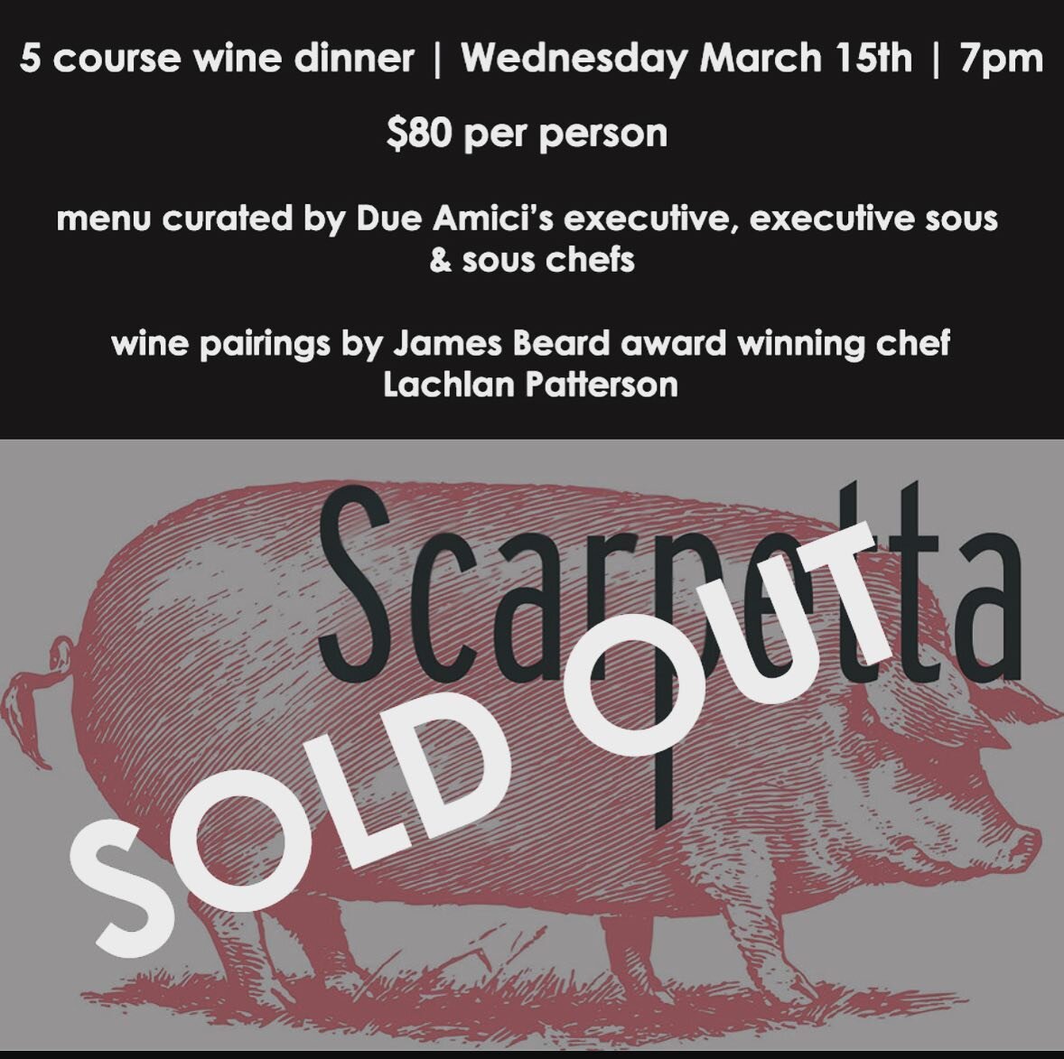 Thank you to everyone who purchased tickets to join us tomorrow night! We are beyond excited for this wine dinner! 

See you at 7pm! 

&bull;
&bull;
&bull;
&bull;
&bull;
&bull;
#dueamici #downtowncolumbus #scarpettawinedinner #asseenincolumbus #wine 