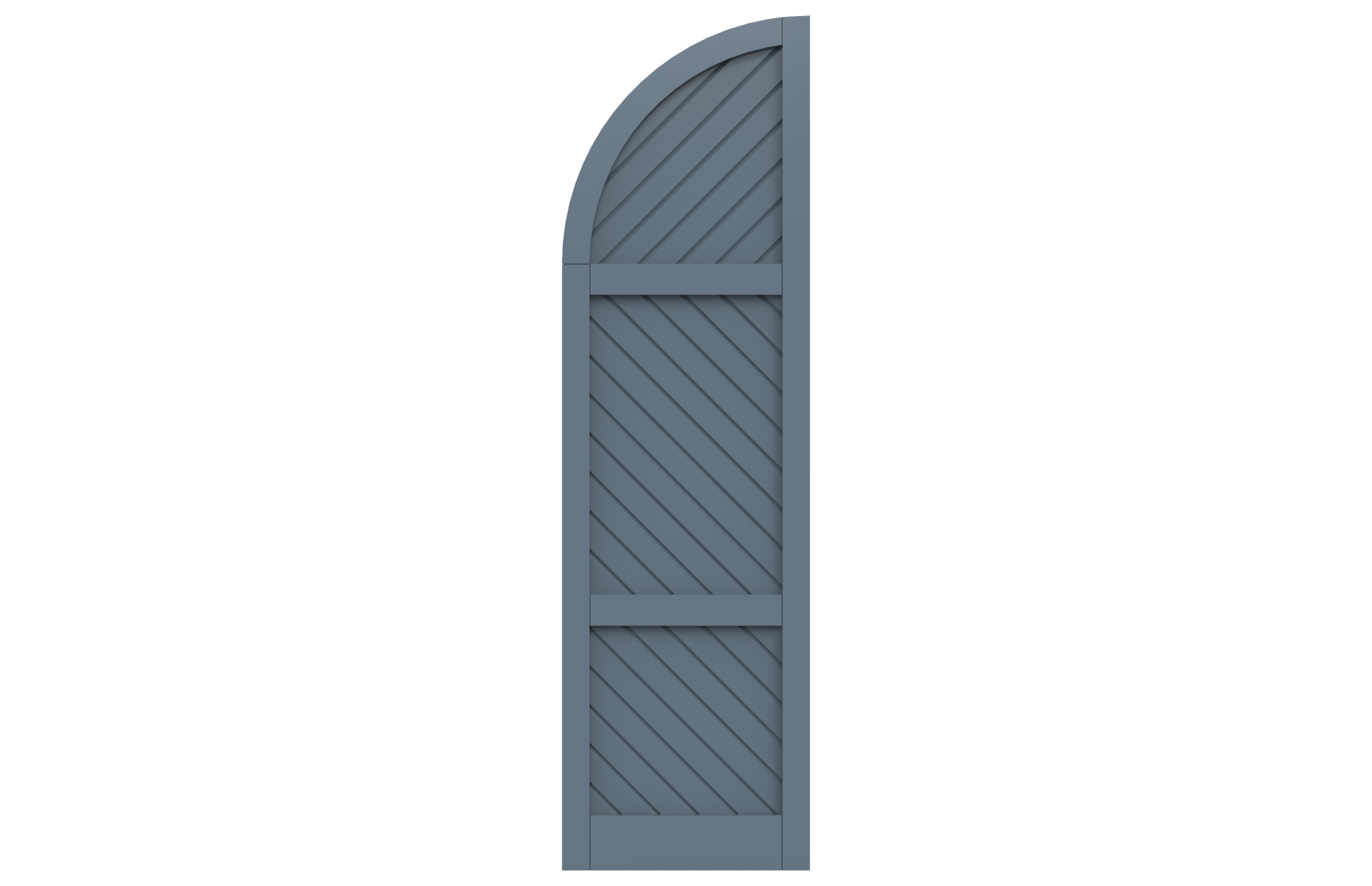 Deep South Arch Top Framed Diagonal Board Panel