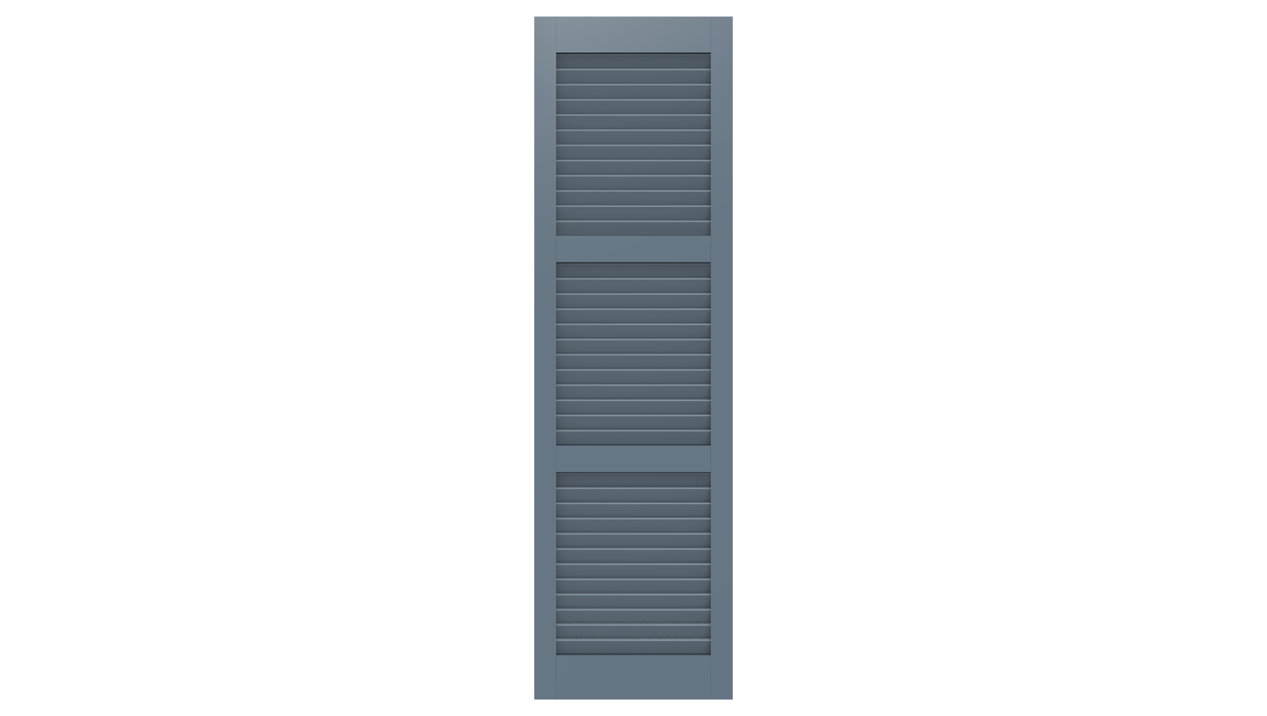 Louver with Custom Rails