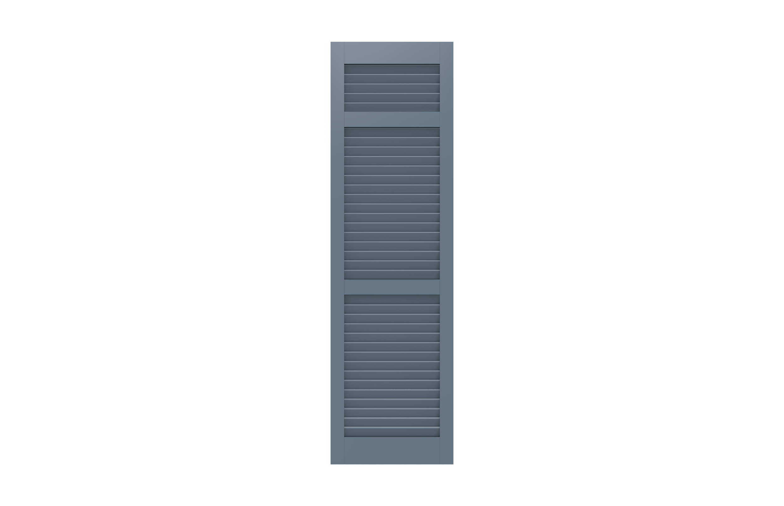 Louver with Custom Rails