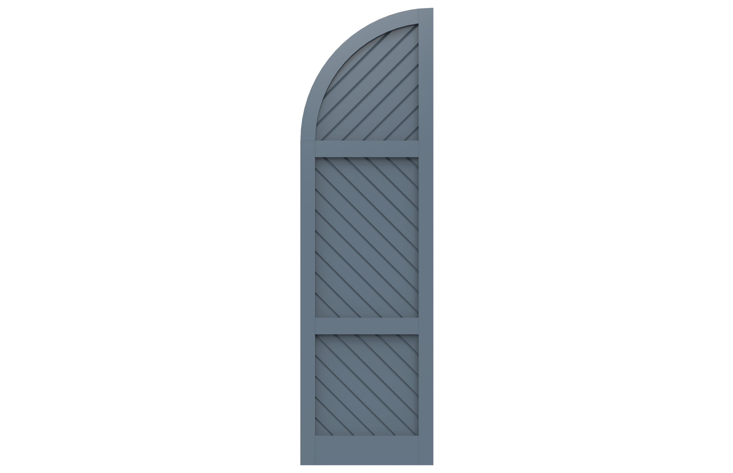 Arch Top Framed Diagonal Board Panel